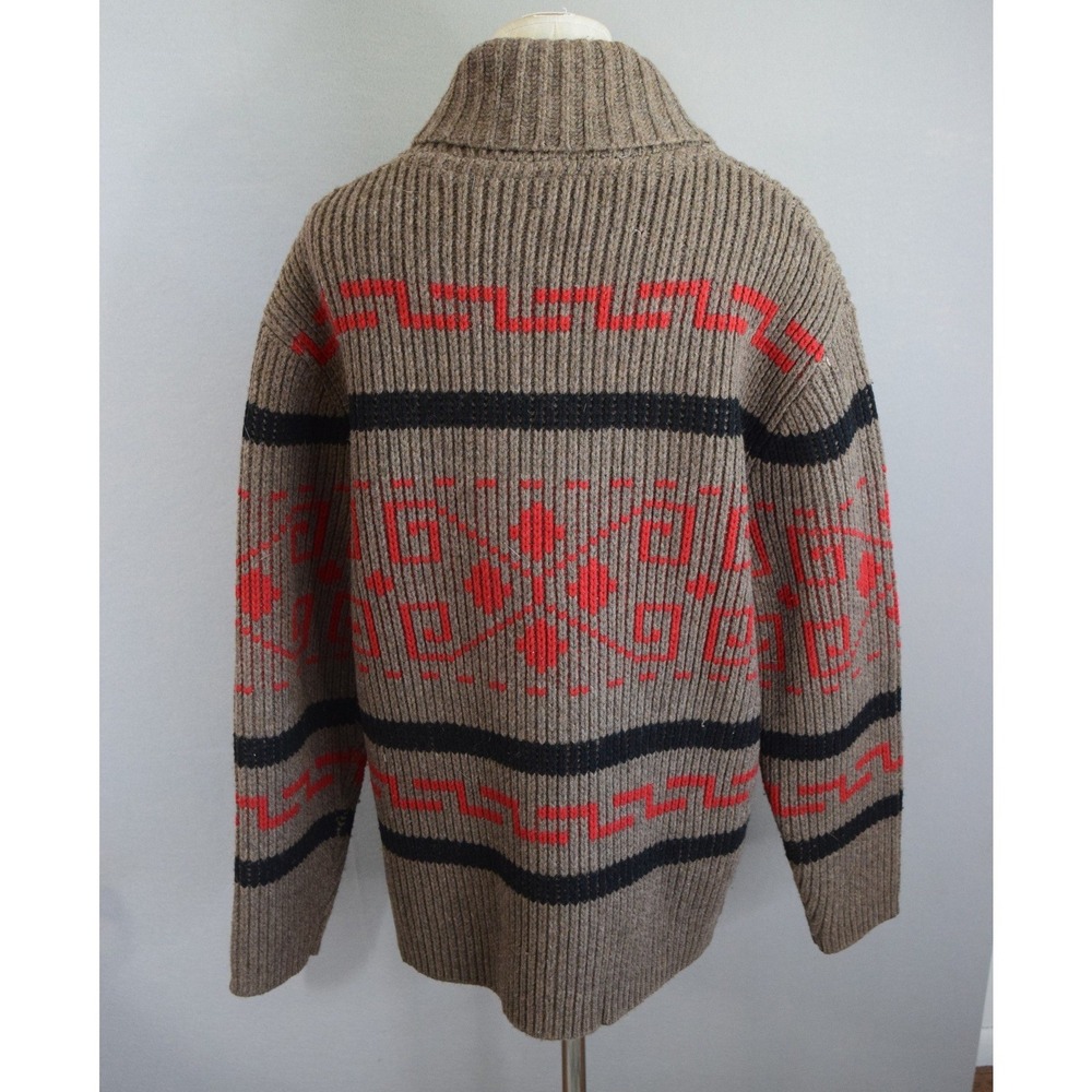 Pendleton Westerley Wool Zip Up Sweater Medium Br… - image 3